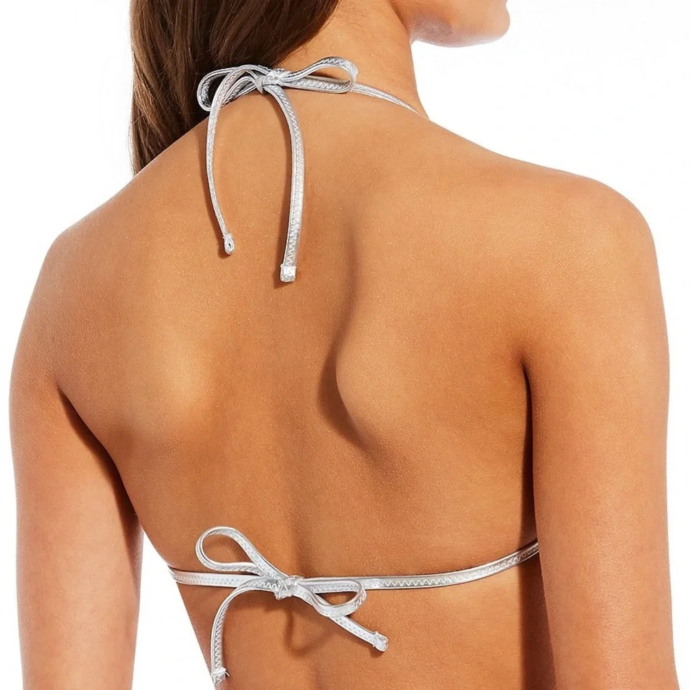 🆕 aerie Silver Triangle Bikini Top 🐳🌸☀️ - Picture 5 of 6